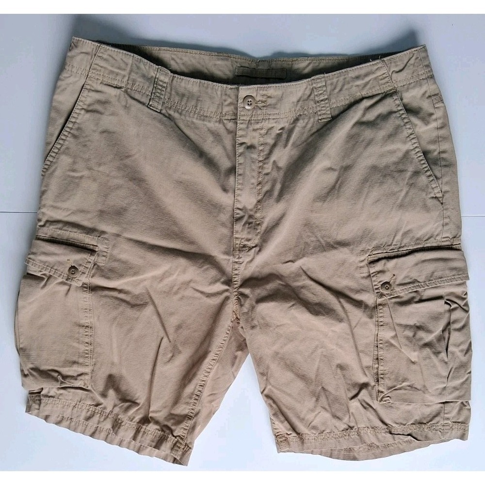 Nautica Jeans Company Shorts Mens 38 Tan Khaki Cargo Utility Outdoors Streetwear